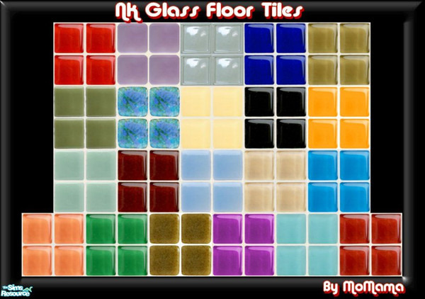 Sims 2 — NK Glass Floor Tile by MoMama — A set of glass tile floors that are not in the 20 shades. So some of your other