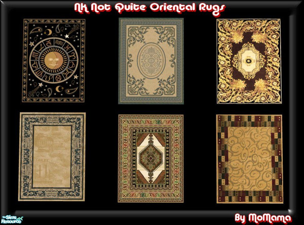 Sims 2 — NK Not Quite Oriental Rugs by MoMama — A set of rugs that didn't quite fall into the Oriental category, but are