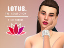 Sims 4 — The Lotus Collection lipkit  by JazzyXsims19 — the 5 beautiful matte lip shades represent the lotus flower,