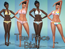 Sims 4 — Cute Bikini (Top and Bottom) by ZWHsims — a cute bikini with various patterns