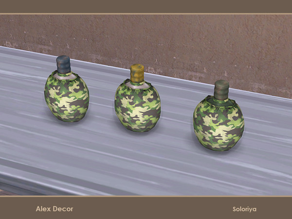 Sims 4 — Alex Decor. Flask by soloriya — Decorative flask. Part of Alex Decor set. 3 color variations. Category: