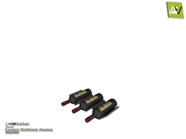 Sims 4 — Kansas Trio Wines With Bottle Holder by ArtVitalex — - Kansas Trio Wines With Bottle Holder - ArtVitalex@TSR,