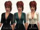 Sims 3 — Crochet Lace Top by Lutetia — A cute crocheted top with bow and lace details ~ Teen and YA/A female ~