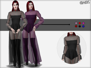 Sims 4 — Transparent Dress With Choker by OranosTR — - New Mesh - HQ mode compatible - Handmade Texture - Normal map
