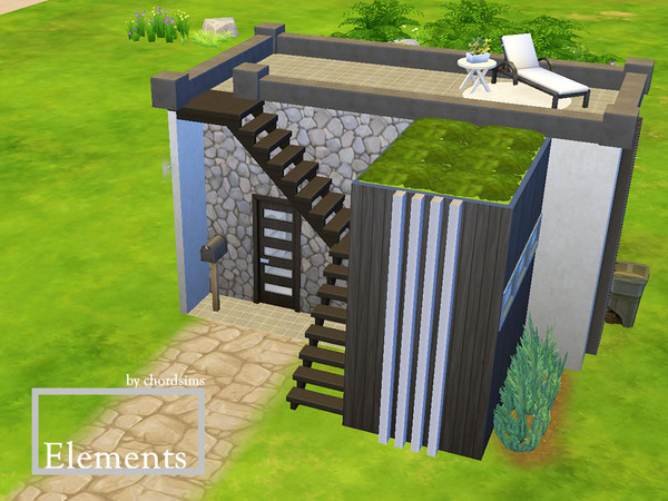 Sims 4 — Elements by ChordSims2 — This micro starter house included all the elements; of living that required for your