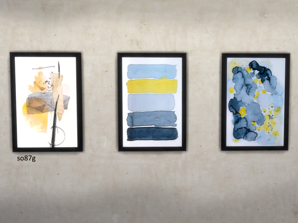 Sims 4 — minimal paintings part 2 by so87g — Collection of minimal pics. Set of 3 paintings. Cost : 200 you can found it