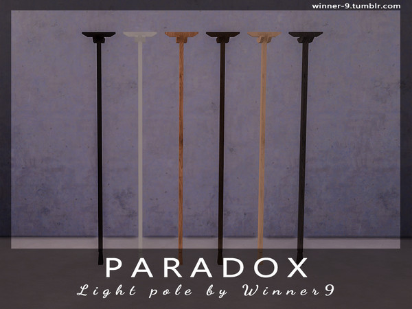 Sims 4 — Paradox Light pole by Winner9 — Light pole from my outdoor set Paradox, you can find it easy in your game by