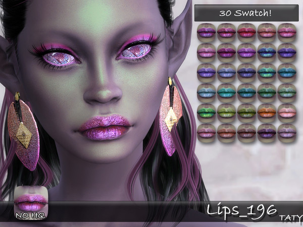 Sims 4 — [Ts4]Taty_Lips_196 by tatygagg — - Female, Male - Human, Alien - Teen to Elder - Hq Compatible