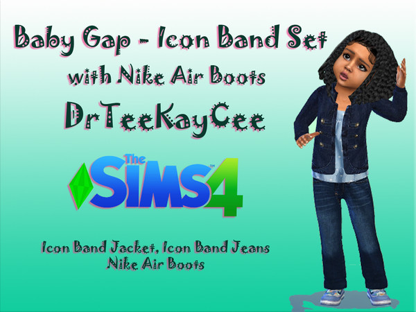 Sims 4 — Baby Gap Icon Band Set - Toddler BGC by drteekaycee — This adorable 3 piece set is a fashionable casual look for