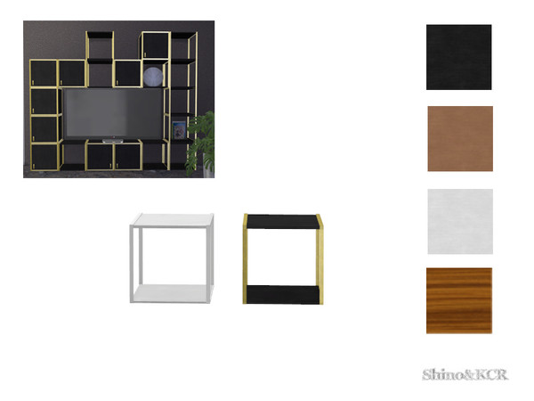 Sims 4 — Living Christine - Shelf small by ShinoKCR — Sleek and modern Livingroom find it under Displays