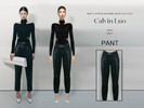 Sims 4 — CHIC LEATHER PANT BLACK CALVIN LUO PARIS by porky95100 — CHIC LEATHER BLACK PANT INSPIRATION CALVIN LUO PARIS 