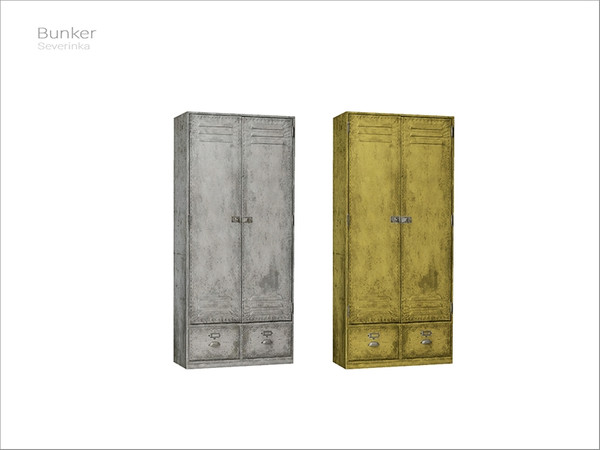 Sims 4 — [Bunker] - locker dresser by Severinka_ — Locker dresser From the set 'Bunker' Build / Buy category: Storage /