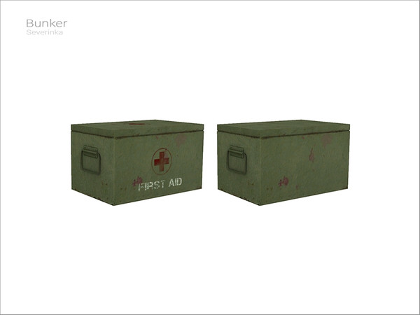 Sims 4 — [Bunker] - metal box small by Severinka_ — Metal box small From the set 'Bunker' Build / Buy category: Decor /