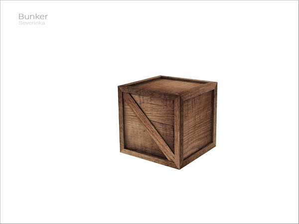 Sims 4 — [Bunker] - wooden box v01 by Severinka_ — Wooden box v01 From the set 'Bunker' Build / Buy category: Decor /
