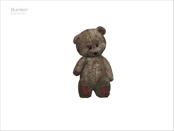 Sims 4 — [Bunker] - Teddy bear by Severinka_ — Old Teddy bear (decor) From the set 'Bunker' Build / Buy category: Decor /