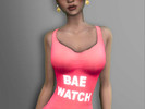 Sims 4 — Bae Watch Swimsuit by theedandelionaroma — BASE GAME NO MESH REQUIRED :) check out my tumblr and watch me slowly