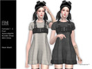 Sims 4 — FINI - Post Apocalyptic Mini Dress by Helsoseira — Style : Post apocalyptic buckle strap mini dress Name : FINI
