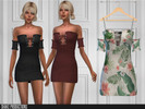 Sims 4 — ShakeProductions 429 - Dress by ShakeProductions — Full Body/Short Dresses New Mesh All LODs Handpainted 13