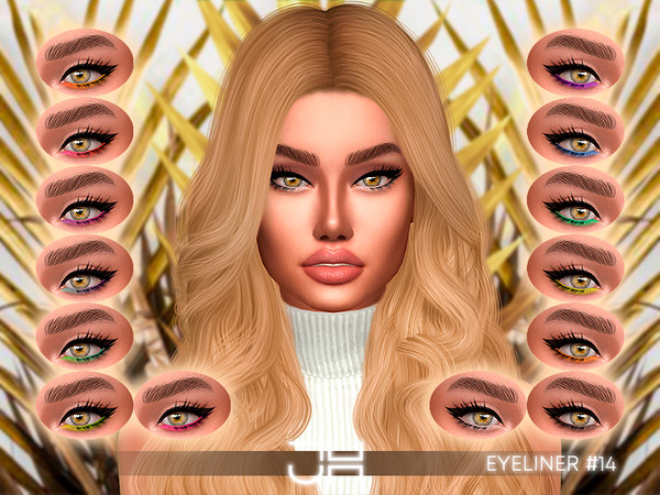 Sims 4 — EYELINER #14 by Jul_Haos — EYELINER #14 - CATEGORY: EYELINER - SAMPLE: 14 - AGE: TEEN-ELDER - GENDER - FEMALE -