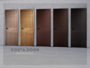 Sims 4 — Costa Door by mayhem-sims — 5 colors HQ texture EA MESH edited by me Base game compatible