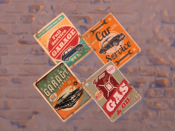 Sims 4 — Broken Vintage Metal Sign 1 by Cyclonesue — In four different designs.