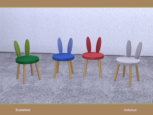 Sims 4 — Susanna. Chair, v2 by soloriya — Wooden chair. Part of Susanna set. 4 color variations. Category: Comfortt -