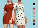 Sims 4 — ChloeM-Offtheshoulder Dress by ChloeMMM — **14 colors ** New mesh by me. ** Recolor is allowed but PLEASE DO NOT