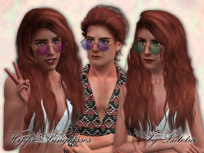 Sims 3 — Hippie Sunglasses by Lutetia — A cute pair of colored retro-style glasses (2 versions) ~ Teen to Elder unisex ~