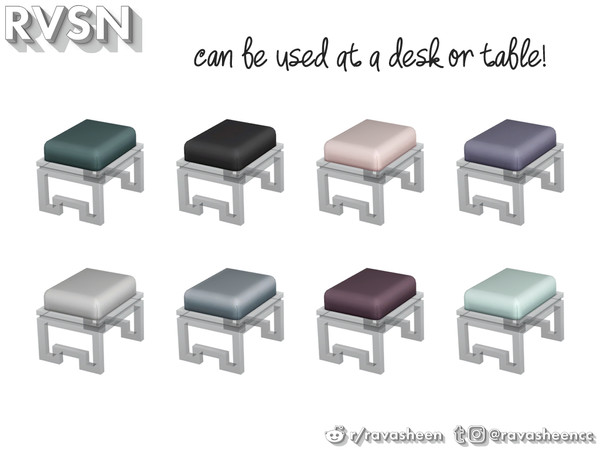 Sims 4 — Social Distancing Desk Stool by RAVASHEEN — The Social Distancing Stool pairs perfectly with any variation of