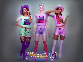 Sims 4 — Witchbaby Hype PJ Top by Ellabellab0 — Witchbaby Hype PJ is finally up! Available In 3 glorious Swatches so that