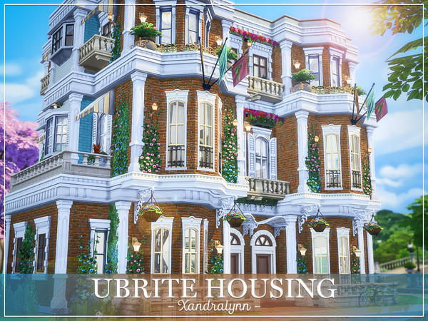 Sims 4 — UBrite Housing by Xandralynn — University dorm that can house up to 10 university students. First floor: main