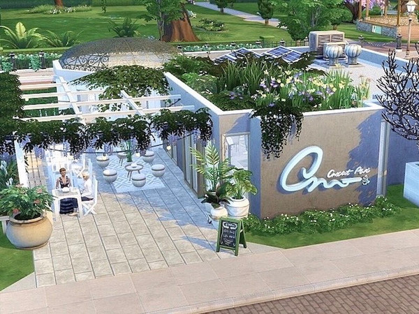 Sims 4 — The Green Bean by Simsational_Builds — Welcome to the Green Bean, a casual Cafe perfect for brunch with friends.