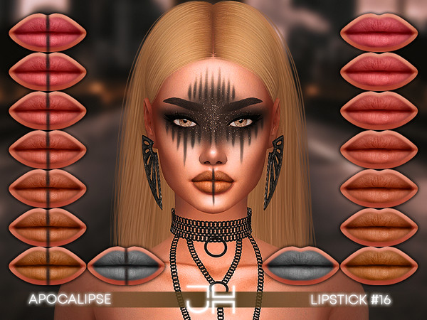 Sims 4 — [APOCALYPSE] LIPSTICK #16 by Jul_Haos — LIPSTICK #16 APOCALYPSE - CATEGORY: LIPSTICK - SAMPLE: 16 - AGE: