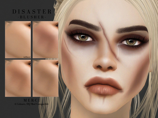 Sims 4 — Disaster -Blusher- by -Merci- — Unisex, teen-elder. Have Fun!