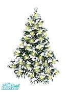 Sims 1 — Christmas Outdoor Tree by capricce — Christmas outdoor tree with white lights. Don't put it too close to a wall,