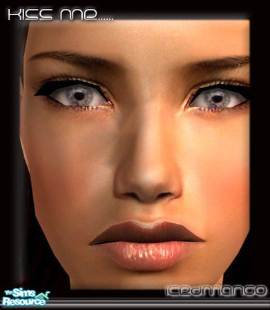Sims 2 — Kiss Me Lipstick - Brown by IcedMango — Kiss me Lipsticks makes Lips soft and smooth- Kissable Lips with
