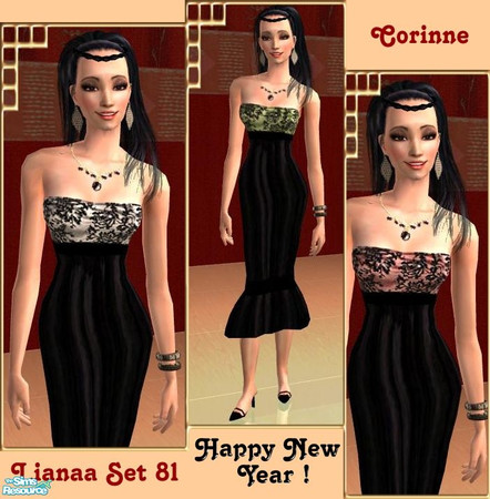 Sims 2 — Set 81 Corinne by Lianaa — Corinne - festive dress for special occasions