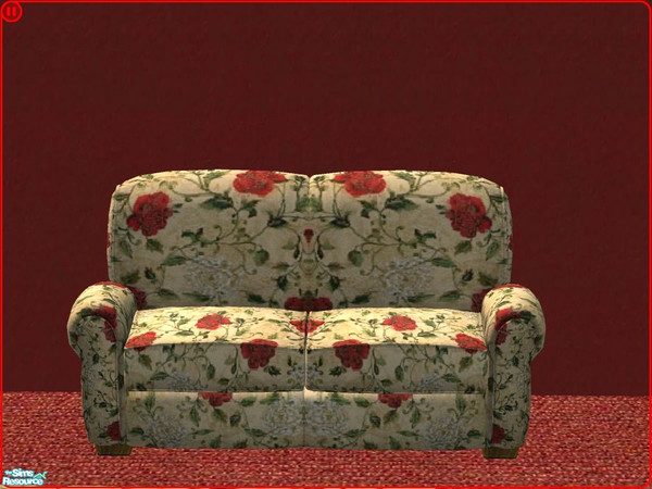Sims 2 — Creamy Rose Loveseat by RhondaBlonda — 
