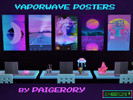 Sims 4 — Vaporwave Posters-REQUIRES GET TOGETHER by PaigeRory — Vaporwave Posters by PaigeRory, comes in 5 different
