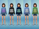 Sims 4 — UNDERTALE Frisk - Holiday Celebration needed by chicflic — A recolor of the child sweatshirt to match Frisk's