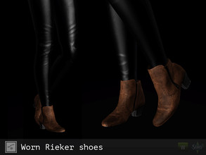 Sims 3 — Worn Rieker shoes by Shushilda2 — - New mesh - 2 recolorable channels - HQ-texture (2048x2048)