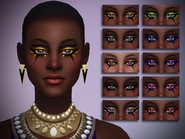 Sims 4 — [ThaisHerrera] Eyeliner_Nile by thaisherrera — Metallic eyeliner with 10 swatches.