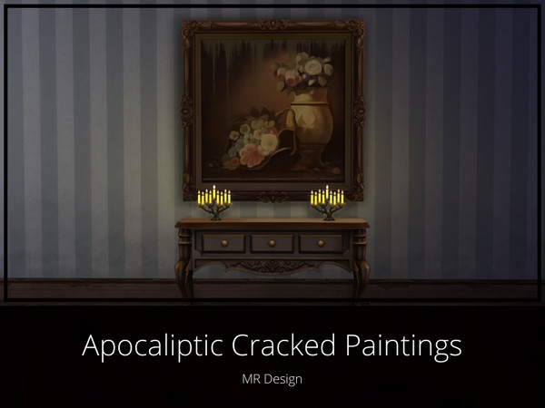 Sims 4 — Apocaliptic Cracked Paintings by MR_Design — Apocaliptic Cracked Paintings 10 swatches