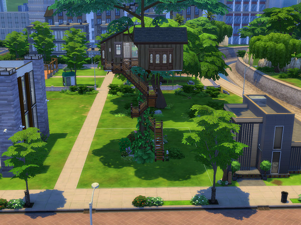 Sims 4 — Treehouse by pagicence — Real treehouse. Something that Pete Nelson would build. NO CC Bedrooms: 1 Bathrooms : 1