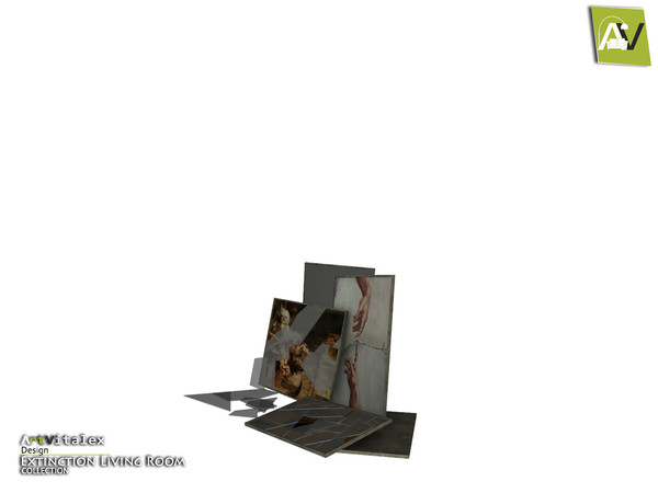 Sims 4 — Extinction Painting Frames With Broken Glass by ArtVitalex — - Extinction Painting Frames With Broken Glass -