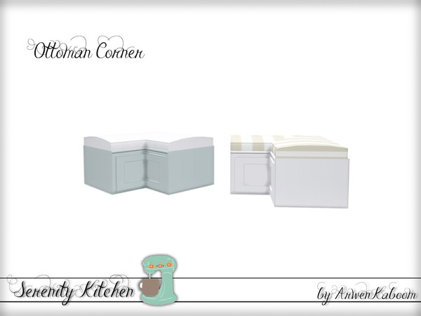 Sims 4 — Serenity Kitchen - Ottoman Corner by ArwenKaboom — Base game ottoman corner. 