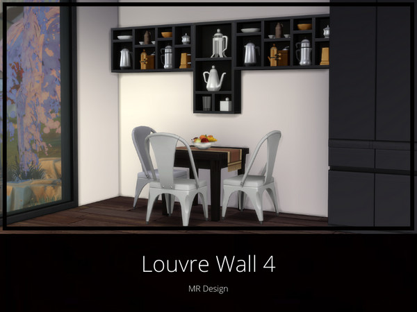 Sims 4 — Louvre Wall 4 by MR_Design — Louvre Wall 4 8 swatches