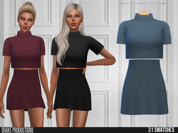 Sims 4 — ShakeProductions 436 - Dress by ShakeProductions — Full Body/Short Dresses New Mesh All LODs Handpainted 31