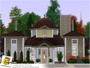 Sims 3 — Sardo Nyx by Onyxium — On the first floor: Living Room | Dining Room | Kitchen | Two Bathrooms | Adult Bedroom