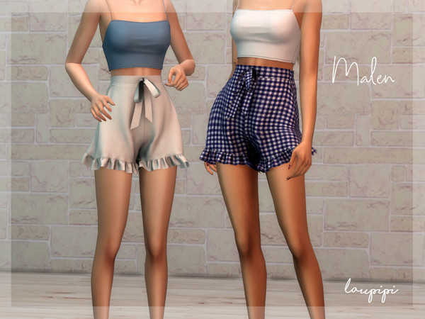 Sims 4 — Malen by laupipi2 — New super cute shorts witha ruffle! New mesh, all LODs Base game compatible 22 Swatches